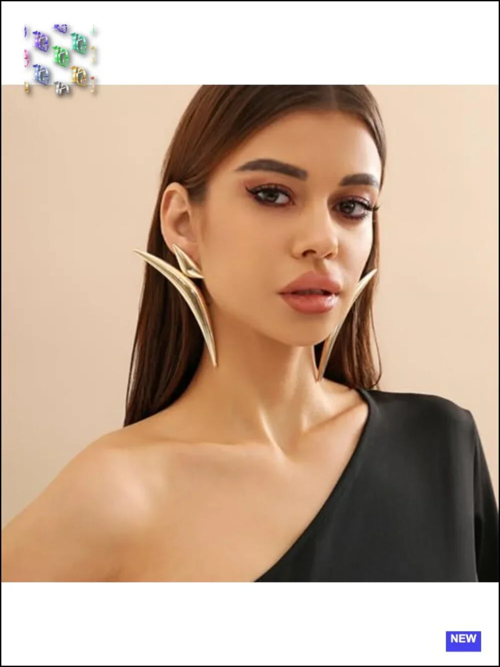 Oversized Y2K Gold Dangle Earrings Heavyweight Irregular Geometric Vintage Punk